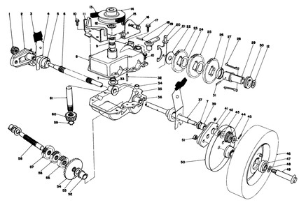 Gear Case Assembly Diagram and Parts List for 20778 9000001 - 9999999 Toro Lawn Mower
