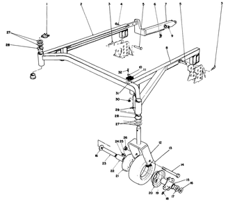 Part Location Diagram of 67-2110 Toro Frame-Deck Suspension (Incl. Ref. #28)