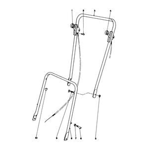 Handle Assembly Diagram and Parts List for 16268 5000001 - 5999999 Toro Lawn Mower