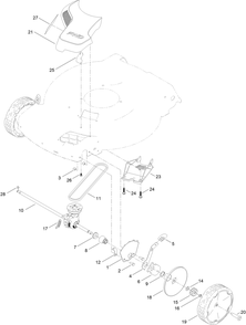 Front Wheel And Height-Of-Cut Assembly Diagram and Parts List for 21770 411913204 - 999999999 Toro Lawn Mower