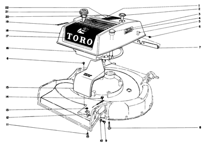 Engine Assembly Model No. 18171 Diagram and Parts List for 18171 1000001 - 1999999 Toro Lawn Mower