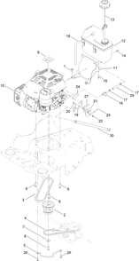 Part Location Diagram of 145-1504-03 Toro Bracket-Throttle