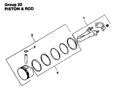 Engine Kohler Model No. Mv16s-Type Ps56519 Piston & Rod Group 22 Diagram and Parts List for 30180 490001 - 490730 Toro Lawn Tractor Accessories