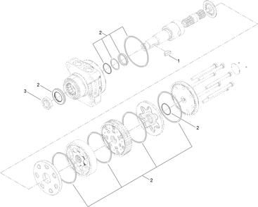 Hydraulic Motor Assembly No. 127-9603 Diagram and Parts List for 23208HD 400000000 - 999999999 Toro Stump Grinder