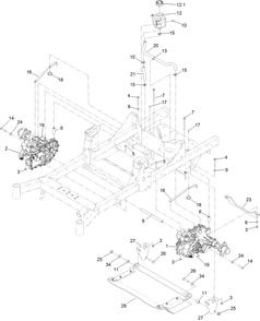 Hydraulic Assembly Diagram and Parts List for 74463 400000000-402099999 Toro Lawn Tractor