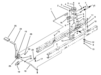 Clutch Assembly Diagram and Parts List for 71200 3900001 - 3999999 Toro Lawn Tractor