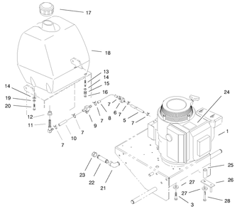 Part Location Diagram of E303472 Toro Fuel Line