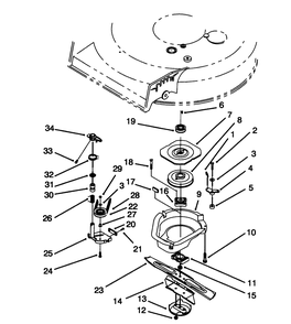 Blade Brake Clutch Assembly Diagram and Parts List for 20439 39000001 - 39999999 Toro Lawn Mower