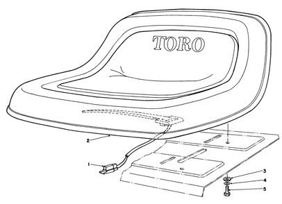 Seat Assembly No. 55-869o (Optional) Diagram and Parts List for 30754 60402 - 69999 Toro Lawn Tractor