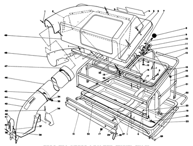 Easy Fill Grass Catcher Model 59120 Diagram and Parts List for 57305 8000001 - 8999999 Toro Lawn Tractor