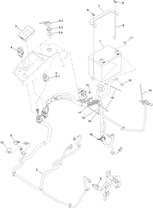 Electrical Assembly Diagram and Parts List for 72951 400000000 - 411999999 Toro Lawn Tractor