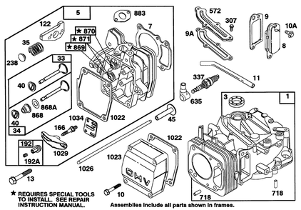 Engine Briggs & Stratton Model 97772-0112-01 Diagram and Parts List for 20328B 2000001 - 2999999 Toro Lawn Mower
