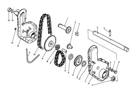 Chain Case Assembly No. 48-1250 Diagram and Parts List for 58150 3000001 - 3999999 Toro Tiller
