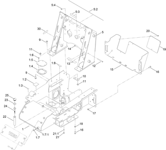 Frame Assembly Diagram and Parts List for 22323 409360000 - 409489999 Toro Lawn Tractor Accessories