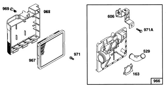 Engine Briggs & Stratton Model 128802-0615-01 Diagram and Parts List for 20461 6900001 - 6999999 Toro Lawn Mower