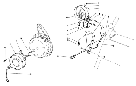 Light Kit No. 54-9822 (Optional) Diagram and Parts List for 38035 9000001 - 9999999 Toro Snow Blower