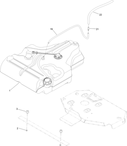 Fuel System Assembly Diagram and Parts List for 74950 402100000-403247404 Toro Lawn Mower