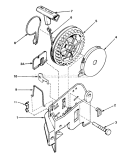 Rewind Starter No. 590531 Diagram and Parts List for 16165 3000001-3999999 - 1983 Toro Lawn Mower