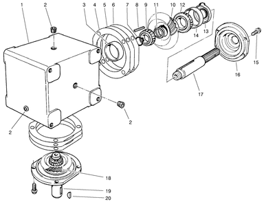 Gear Box Assembly No. 68-6810 Diagram and Parts List for 30569 90001 - 90499 Toro Lawn Mower
