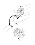 Flywheel and Magneto Diagram and Parts List for 16202C 6000001-6999999 - 1986 Toro Lawn Mower