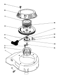 Recoil Assembly Diagram and Parts List for 16202C 7000001-7999999 - 1987 Toro Lawn Mower