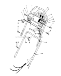 Handle Assembly Diagram and Parts List for 16212CG 9000001-9999999 - 1989 Toro Lawn Mower