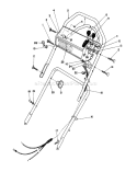 Handle Assembly Diagram and Parts List for 16212C 6000001-6999999 - 1986 Toro Lawn Mower