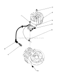 Flywheel and Magneto Diagram and Parts List for 16212C 6000001-6999999 - 1986 Toro Lawn Mower