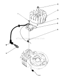 Ignltion Assembly Diagram and Parts List for 16212 0000001-0999999 - 1990 Toro Lawn Mower