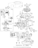 Engine Diagram and Parts List for 16255 3000001-3999999 - 1973 Toro Lawn Mower