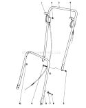 Handle Assembly Diagram and Parts List for 16255 3000001-3999999 - 1973 Toro Lawn Mower