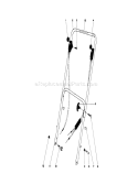 Handle Assembly Diagram and Parts List for 16106 7000001-7999999 - 1977 Toro Lawn Mower