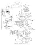 Engine Diagram and Parts List for 16273 5000001-5999999 - 1975 Toro Lawn Mower