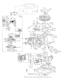 Engine Diagram and Parts List for 16073 6000001-6999999 - 1976 Toro Lawn Mower