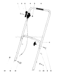 Handle Assembly Diagram and Parts List for 16287 9000001-9999999 - 1979 Toro Lawn Mower
