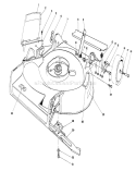 Housing Assembly Diagram and Parts List for 16297 4000001-4999999 - 1984 Toro Lawn Mower
