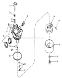 Carburetor Diagram and Parts List for 16299C 8000001-8999999 - 1988 Toro Lawn Mower