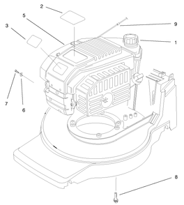 Engine Assembly Diagram and Parts List for 20824 9900001 - 9999999 Toro Lawn Mower