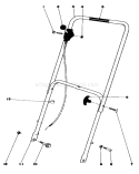 Handle Assembly Diagram and Parts List for 16300 2000001-2999999 - 1982 Toro Lawn Mower