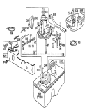 Carburetor Assembly Diagram and Parts List for 16300 0000001-0999999 - 1980 Toro Lawn Mower