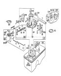 Carburetor Assembly Diagram and Parts List for 16300 1000001-1999999 - 1981 Toro Lawn Mower