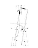 Handle Assembly Diagram and Parts List for 16300 1000001-1999999 - 1981 Toro Lawn Mower