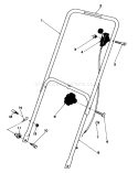 Handle Assembly Diagram and Parts List for 16330 3000001-3999999 - 1983 Toro Lawn Mower