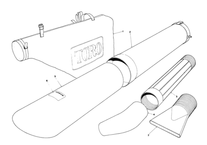 Rake-O-Vac Bagging Kit Model 51523 (Standard On Model 51540 Optional On Model 51530) Diagram and Parts List for 51530 5000001 - 5999999 Toro Leaf Blower / Vacuum