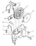 Rewind Starter No. 590531 Diagram and Parts List for 16340C 5000001-5999999 - 1985 Toro Lawn Mower