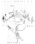 Housing Assembly Diagram and Parts List for 16360 0000001-0999999 - 1980 Toro Lawn Mower