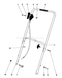 Handle Assembly Diagram and Parts List for 16360 9000001-9999999 - 1979 Toro Lawn Mower
