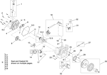 Engine Assembly No. 2 Diagram and Parts List for 38850 411400000 - 413969999 Toro Snow Blower
