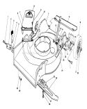 Housing Assembly Diagram and Parts List for 16400 2000001-2999999 - 1992 Toro Lawn Mower