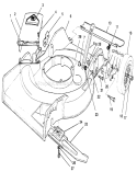 Housing Assembly Diagram and Parts List for 16401 7900001-7999999 - 1997 Toro Lawn Mower